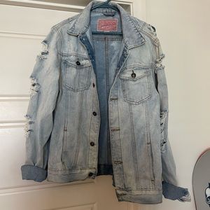 BROOKLYN CLOTH distressed jean jacket